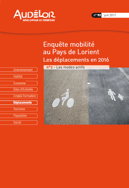 Enquête mobilité au Pays de Lorient. Les déplacements en 2016 - Les modes actifs vélo et marche à pied