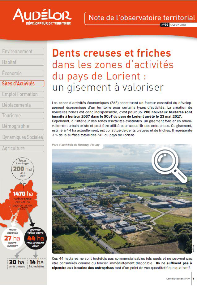Dents creuses et friches dans les zones d’activités du pays de Lorient : un gisement à valoriser