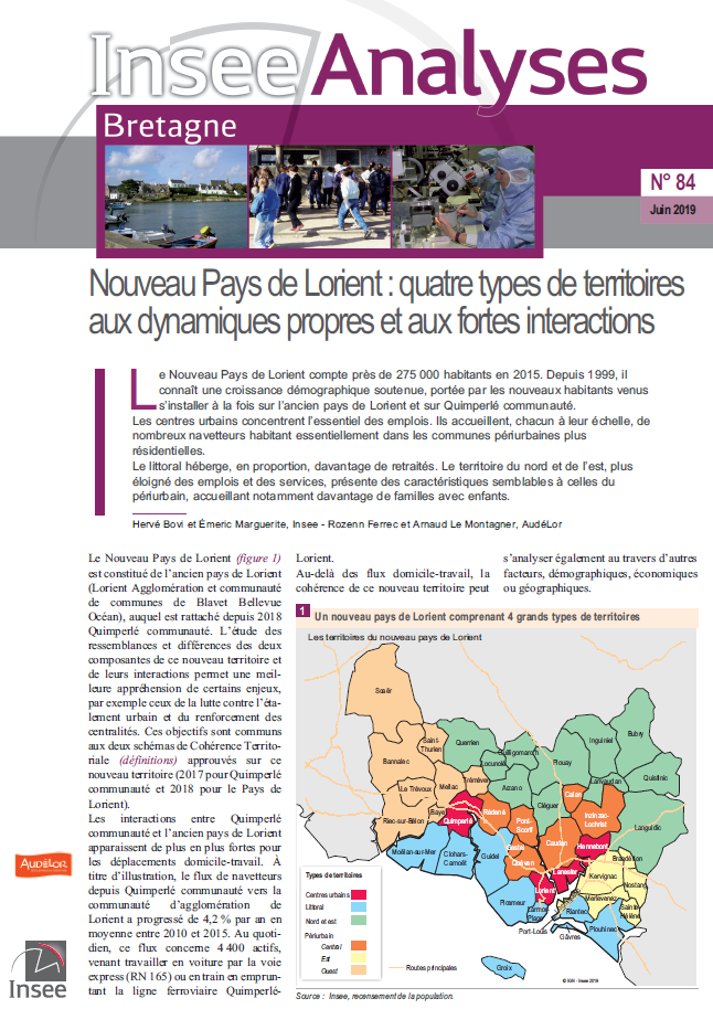 Nouveau Pays de Lorient : quatre types de territoires aux dynamiques propres et aux fortes interactions